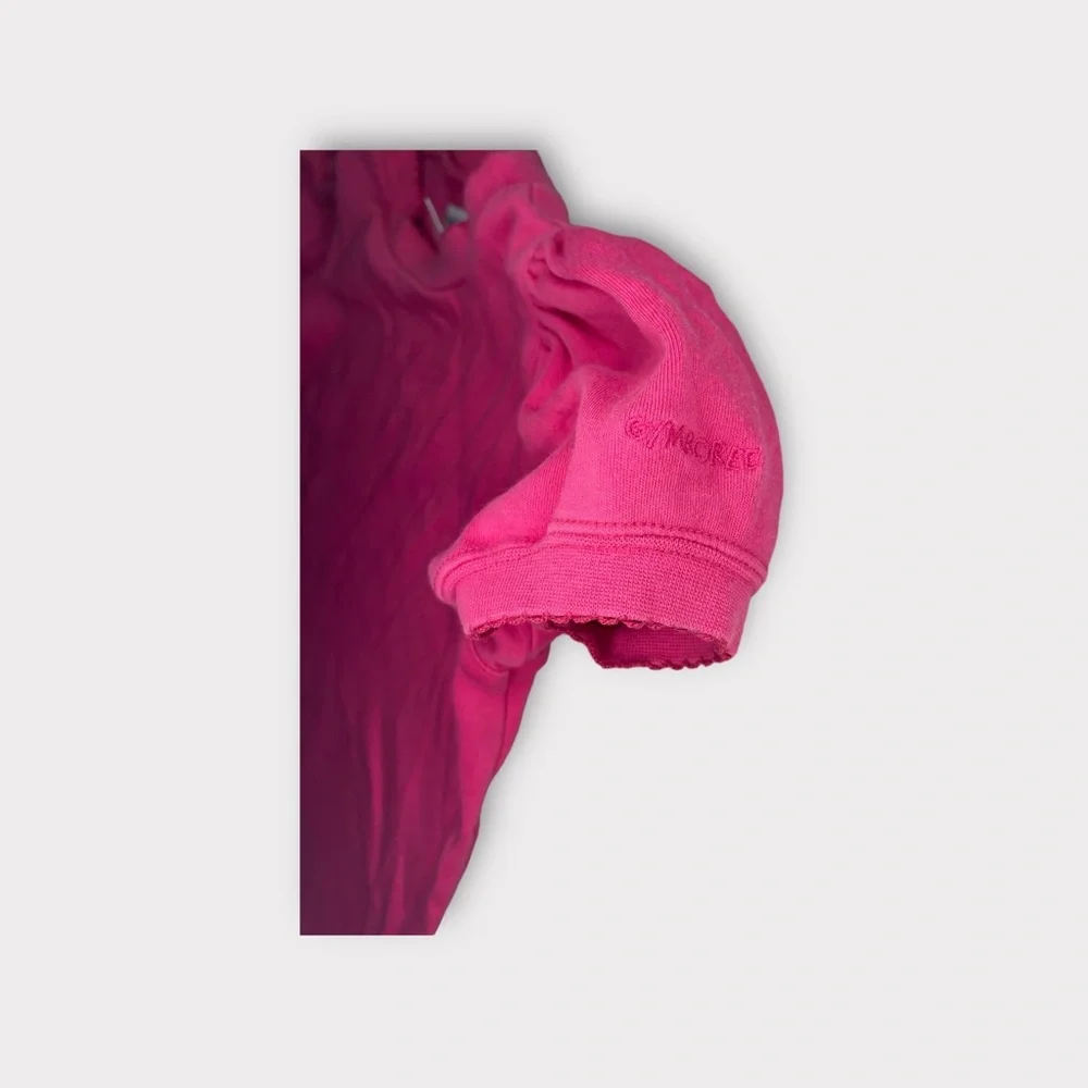 Gymboree Vintage Circa 1990 Fuchsia Pink Puff Sleeve Top